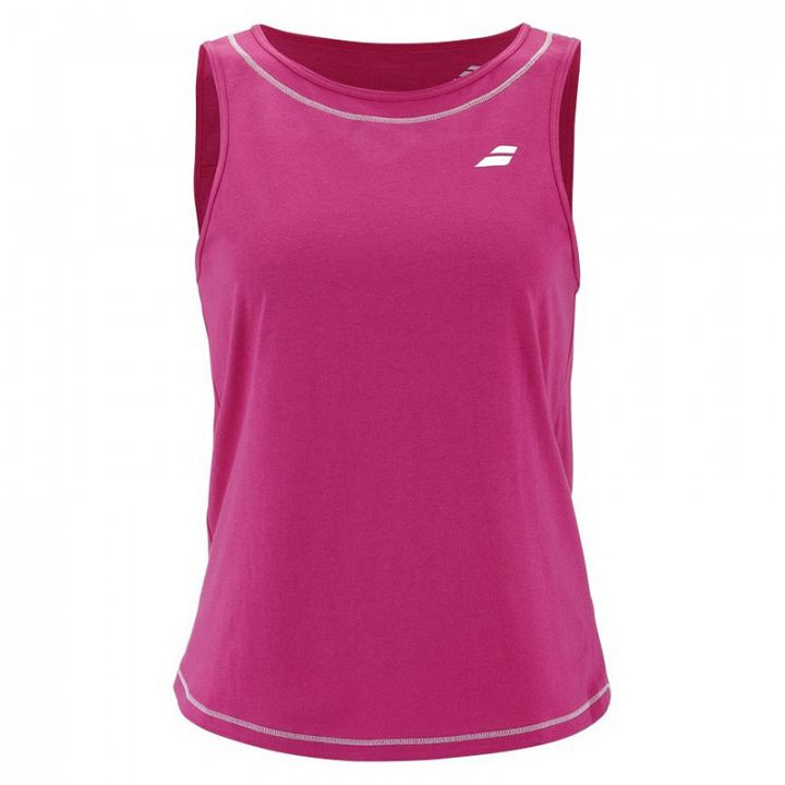 Babolat Exercise Cotton Tank Dark Pink